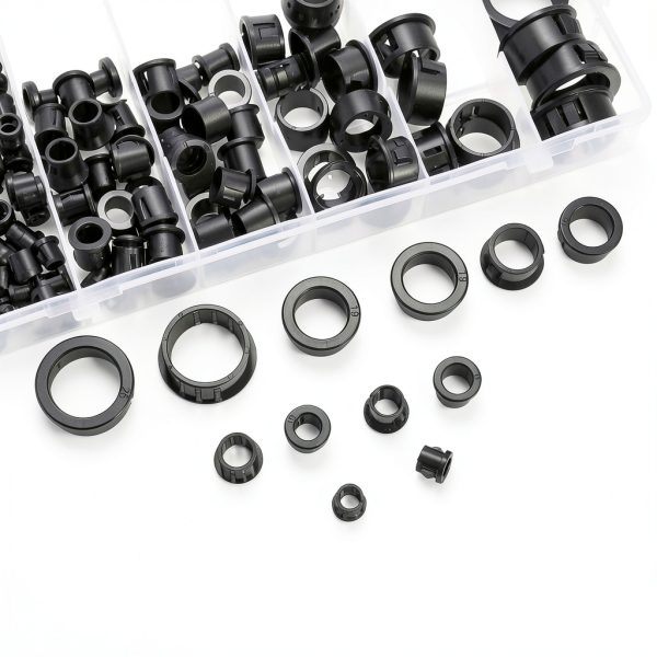 Cable Snap Bushing Grommets 170pcs Black Nylon Kit by Ywchoshe-5
