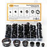 Cable Snap Bushing Grommets 170pcs Black Nylon Kit by Ywchoshe-0