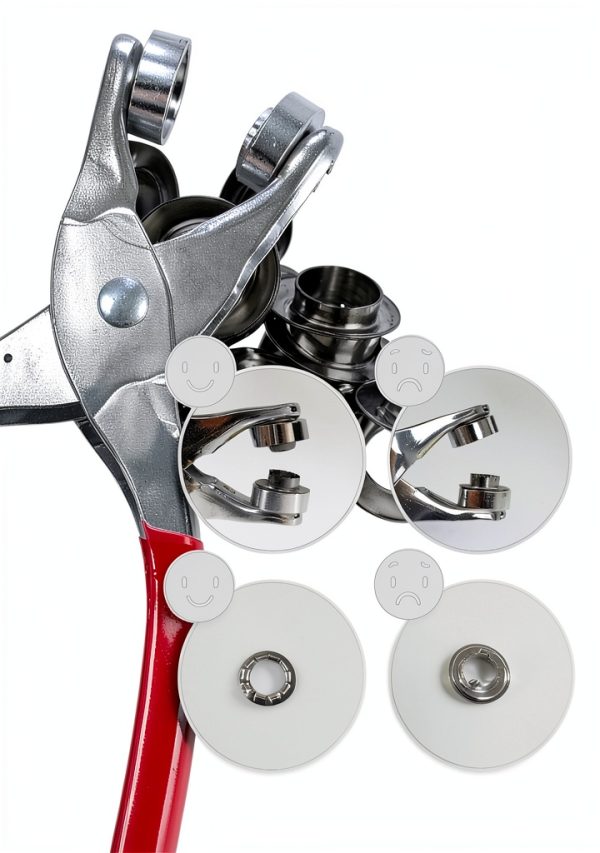 Grommet Tool Kit 1/2 Inch Silver Eyelets by MoHern Punch Pliers-2