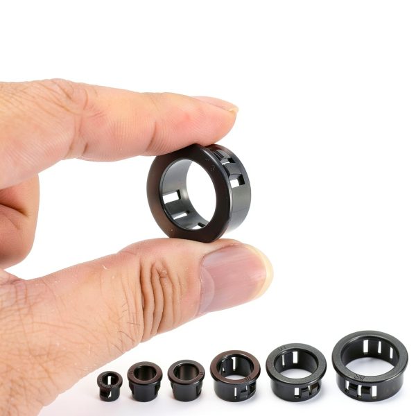 Cable Snap Bushing Grommets 170pcs Black Nylon Kit by Ywchoshe-4