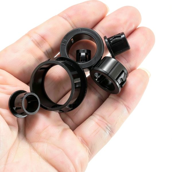 Cable Snap Bushing Grommets 170pcs Black Nylon Kit by Ywchoshe-3