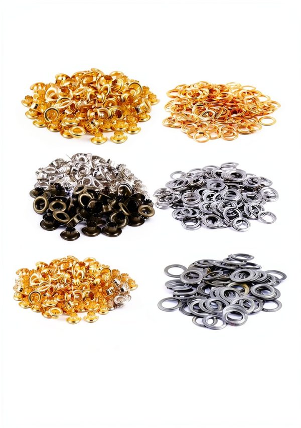 1003Pcs Grommet Tool Kit, 1/4 Inch 6mm(Inside) Grommet Eyelet Pliers Kit with 1000 Metal Eyelets with Washers for Fabric, Leather, Belt, Shoes, Clothes-3
