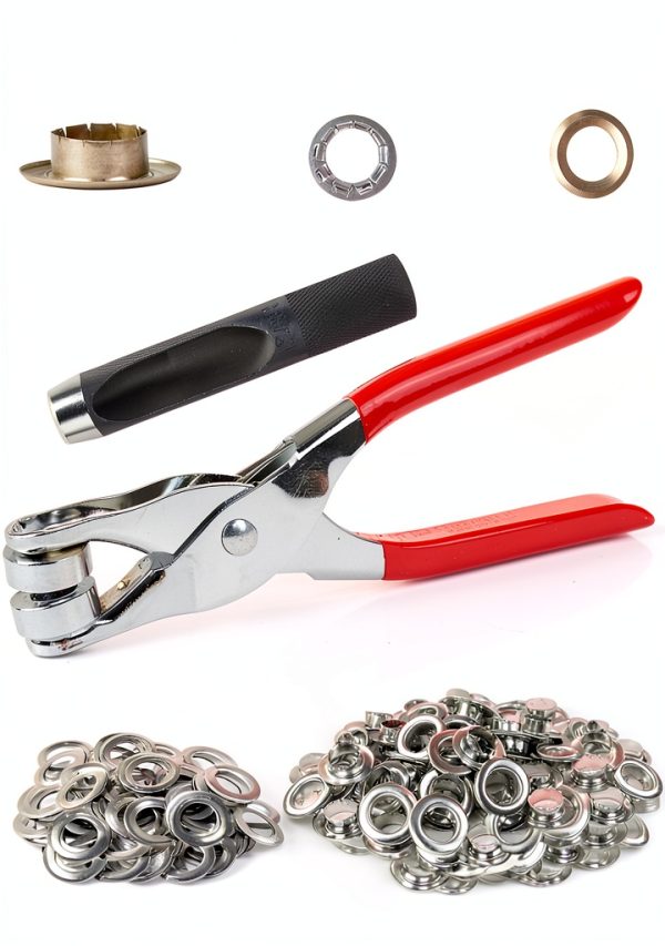 Grommet Tool Kit 1/2 Inch Silver Eyelets by MoHern Punch Pliers-0