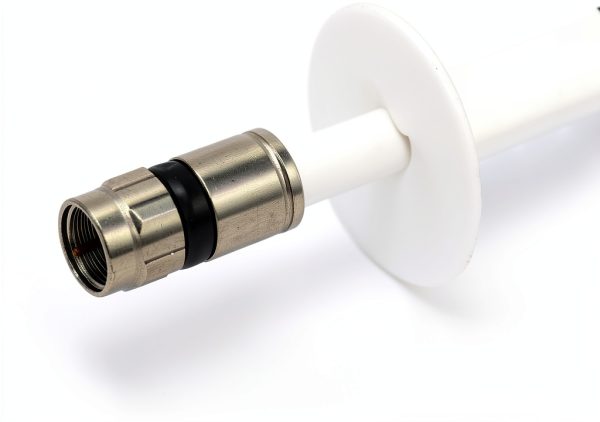 THE CIMPLE CO Single Feed Thru Bushing White RG6 Grommet 10 Pack-7