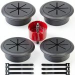 Desk Grommet 4 Pack 2 Inch Black ABS Hole Cover Cable ZLTASYRY-0