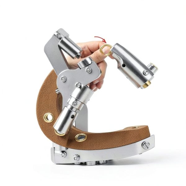 Grommet Tool kit 3/8" Eyelet Pliers with 300 Chrome Grommets – Gold-3