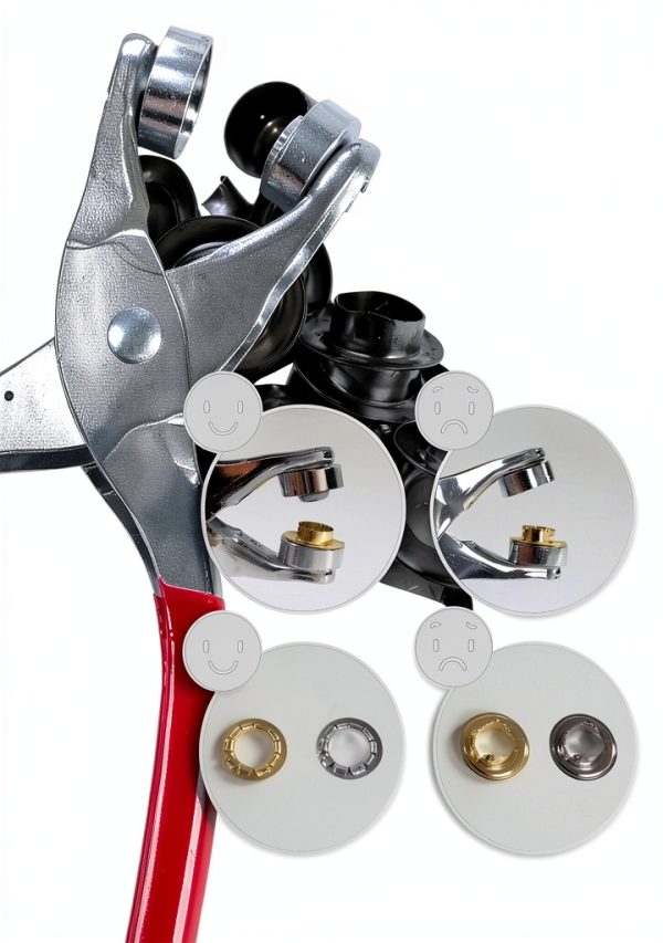 MoHern 150Pcs 1/2 Inch Grommet Tool Kit with Gold & Silver Eyelets-2