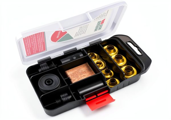 Grommet Kit NEU MASTER Solid Brass 3/8" & 1/2" with Storage Box-0