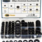 200 PCS Rubber Grommet Firewall Hole Plug Assortment BUSY-CORNER Kit-0