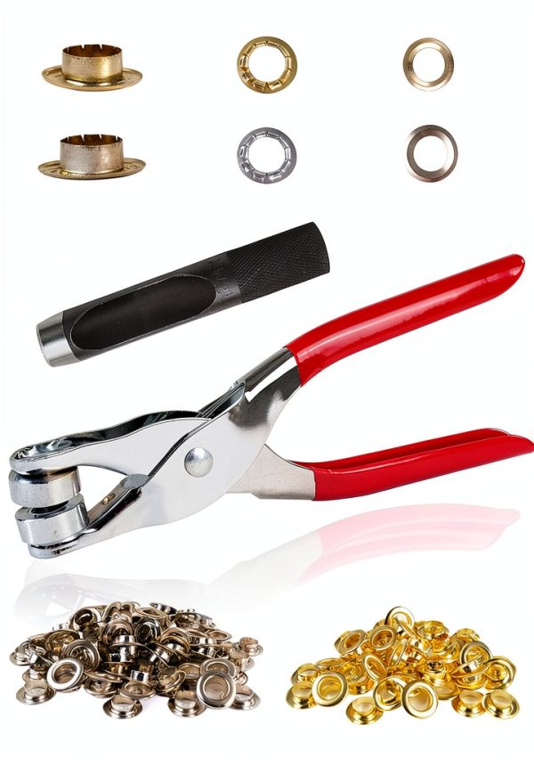 MoHern 150Pcs 1/2 Inch Grommet Tool Kit with Gold & Silver Eyelets-0