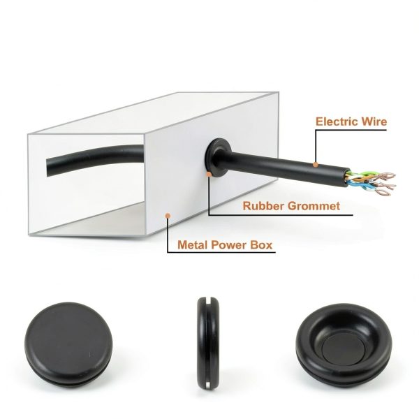 210PCS Rubber Grommet kit, Premium 7 Sizes Rubber Grommets for Wiring, Automotive, Home Improvement, Closed Wire Grommet for Wire Electrical Appliance Plumbing-4