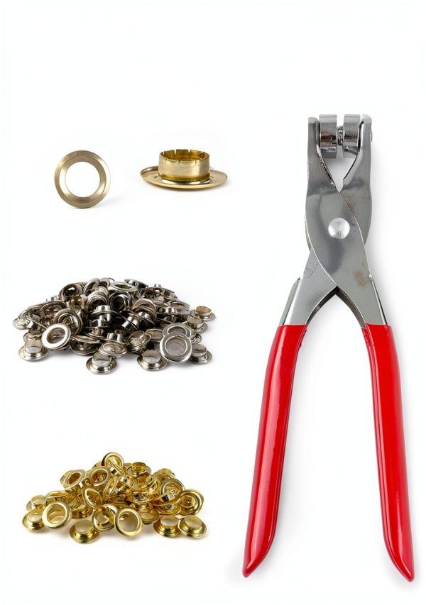 MoHern 150Pcs 1/2 Inch Grommet Tool Kit with Gold & Silver Eyelets-1